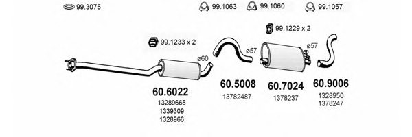 ASSO ART2475 Exhaust System
